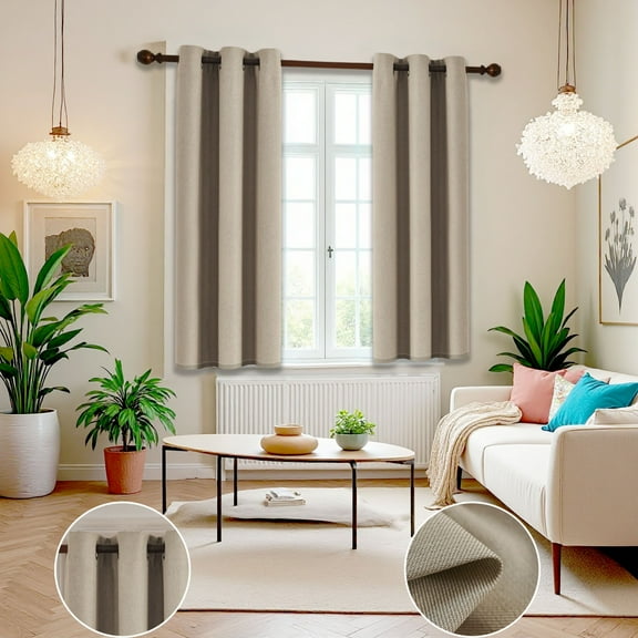 Tony's Colllection 2 Panels Solid Thermal Insulated Grommet Blackout Curtains/Drapes for Bedroom Window