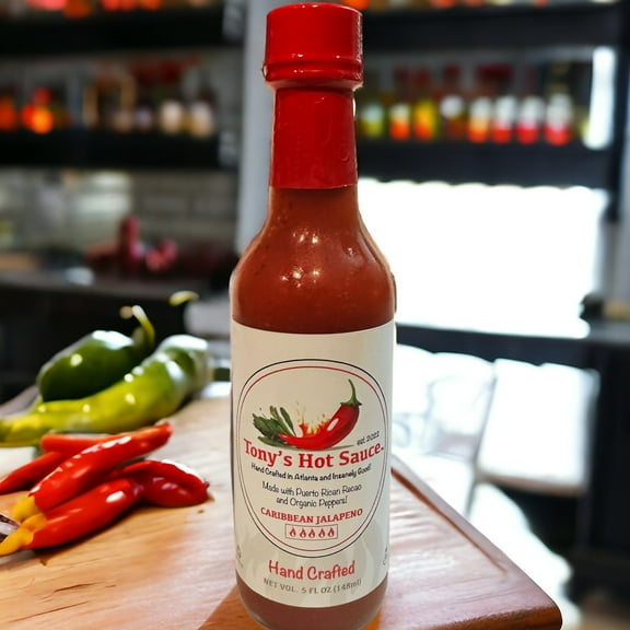 Tony's Handcrafted Hot Sauce 5oz " Caribbean Jalapeno"