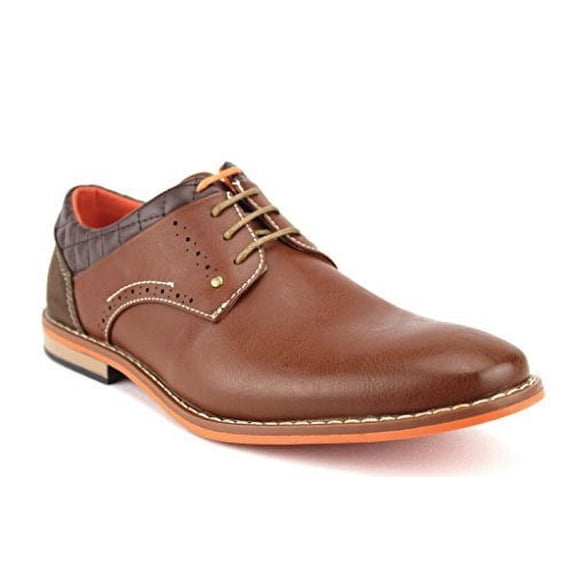 Tony's Men's C-1502 Quilted Cuff Suede Heel Casual Dress Oxfords Shoes