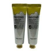 TonyMoly Painting Therapy Pack Yellow Color Gel Clay Moisturizing 1 oz All Skin Types Set of 2