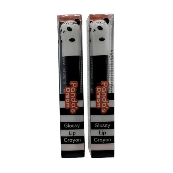 TonyMoly Pandas Dream Glossy Lip Crayon 01 Hey Orange Set of 2