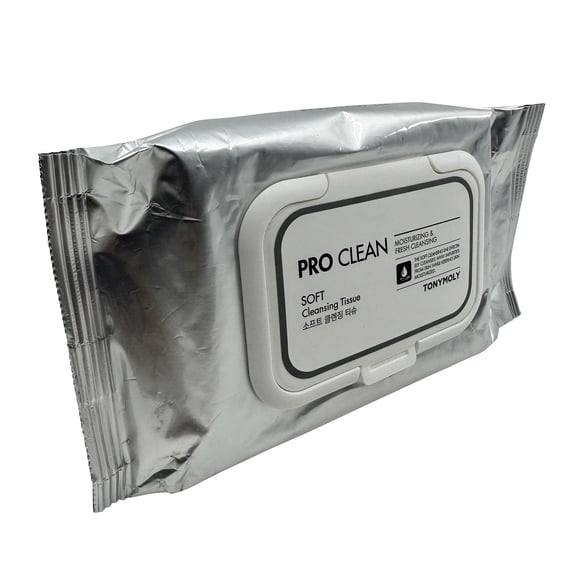 TonyMoly Pro Clean Soft Tissue Moisturizing & Fresh Cleansing Wipes 50 CT