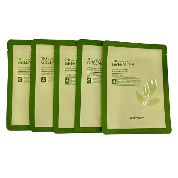 TonyMoly The Chok Chok Green Tea Watery Mask Sheet Set of 5 All Skin Types