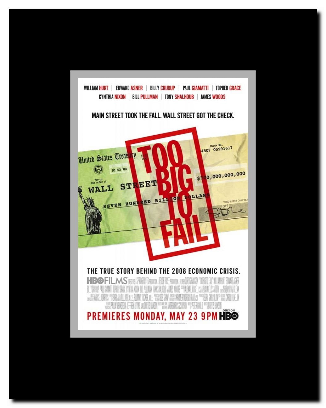 Too Big to Fail Framed Movie Poster