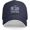 thumbnail image 1 of Too Blessed to Be Stressed Christian Faith Believe Baseball Cap Women Cowboy Hat Trucker Hat Men Dad Hat Sun Hat Black, 1 of 8