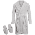 thumbnail image 1 of Too Cool 2 Sleep Boys Bath Robe and Slipper Set - 2 Piece Plush Fleece Hooded Bathrobe & Slippers, 1 of 5