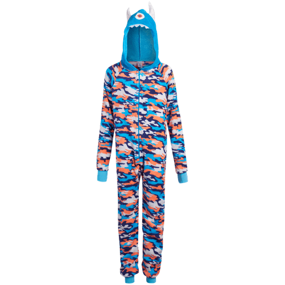Too Cool 2 Sleep Boys One Piece Costume Pajamas, Fleece: Sharks Dino Ninja Cyclopes (7-16)