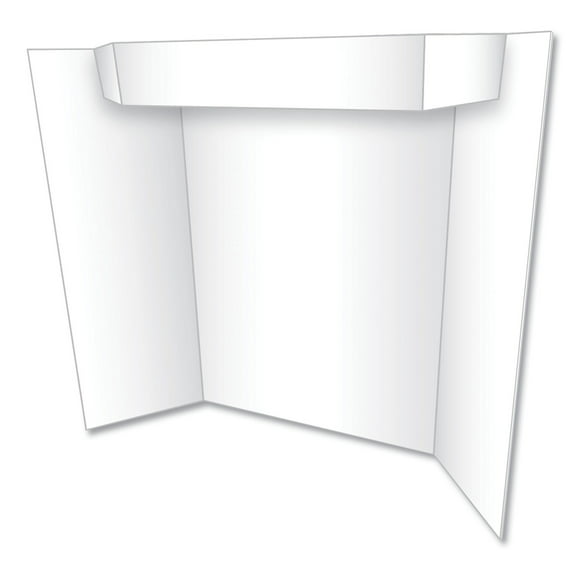 Too Cool Tri-Fold Poster Board 24 x 36, White/White