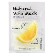 Too Cool for School, Natural Vita Beauty Mask Brightening with Vitamin C & Lemon, 1 Mask, 0.77 fl oz 23 ml