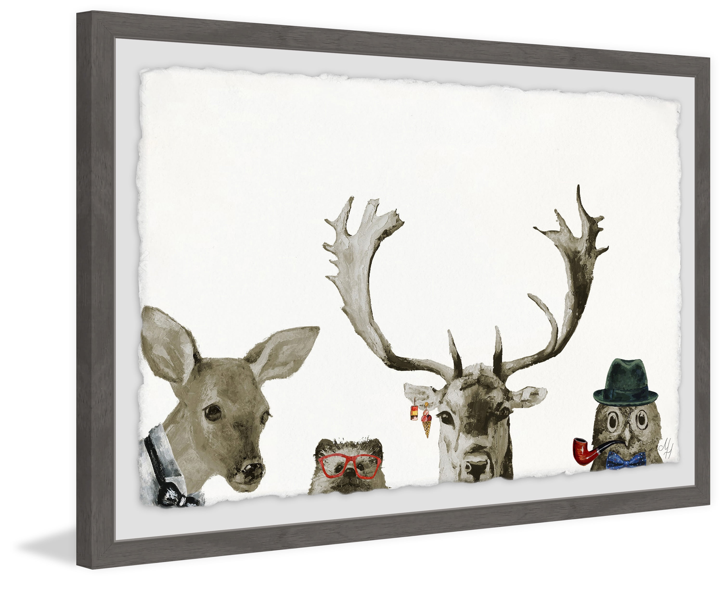 Too Cool for the Party Framed Painting Print