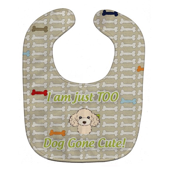 Too Cute Buff Poodle Baby Bib