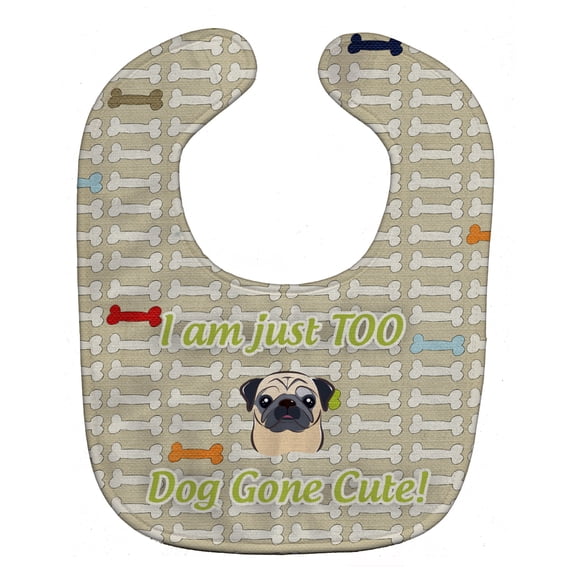 Too Cute Fawn Pug Baby Bib