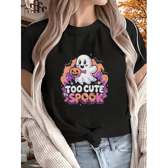 Too Cute For Tricks Playful Ghost Holiday Costume Party Unisex T-Shirt, up to size 5XL