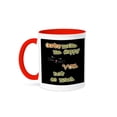 thumbnail image 1 of 3dRose, Too Cute Kitty Cat Face - Black background - Cats Make Me Happy, 15oz Two-Tone Red Mug, 1 of 7