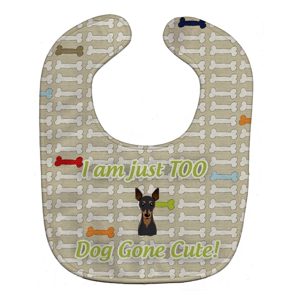 Too Cute Min Pin Baby Bib