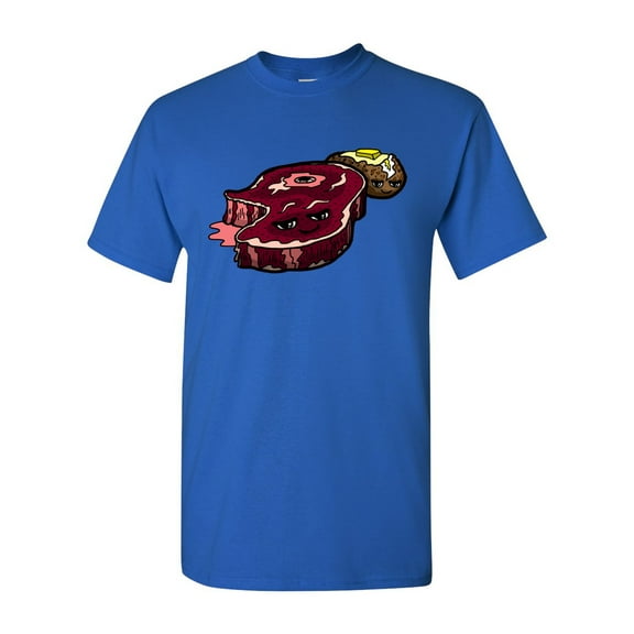 Too Cute To Eat Steak And Baked Potato Adult DT T-Shirts Tee
