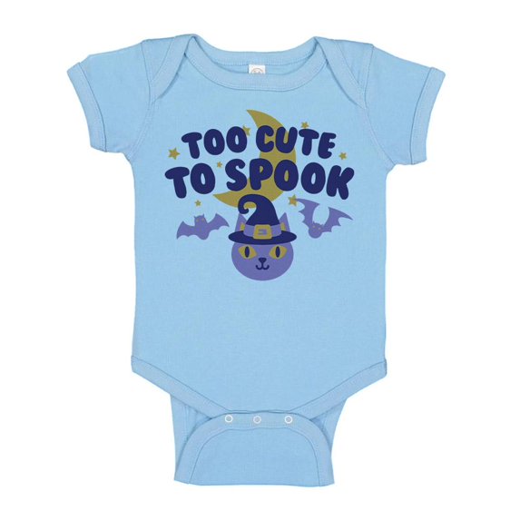 Too Cute To Spook Baby Onesie Infant One Piece Bodysuit 18 Months Light Blue