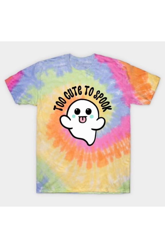 Too Cute To Spook Funny Halloween Retro Ghost Paranormal Spirit Boo Art - Daily Wear Essential G4356 T-Shirt, for men and women, Up to Size 5XL