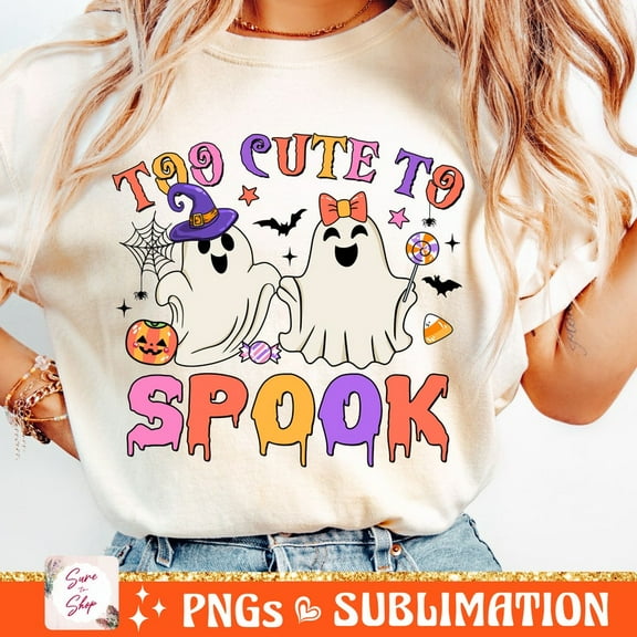 Too Cute To Spook Halloween T-shirt, Halloween Shirt, Halloween Shirt, Cute Pumpkin shirt, Cute Ghosts Shirt 190601