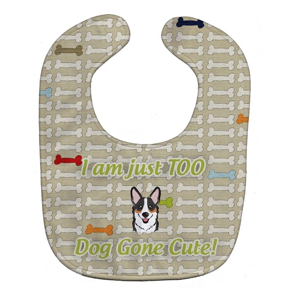 Too Cute Tricolor Corgi Baby Bib