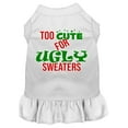 thumbnail image 1 of Christmas Dog Dress, Pet Dog  Cat Dress Screen Printed, "Too Cute For Ugly Sweaters", 1 of 5