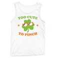 thumbnail image 1 of Too Cute to Pinch Fun St. Patricks Day Shamrock Design Men's Tank Top, 1 of 3