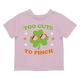 thumbnail image 1 of Too Cute to Pinch Fun St. Patricks Day Shamrock Design Toodler's T-shirt, 1 of 3