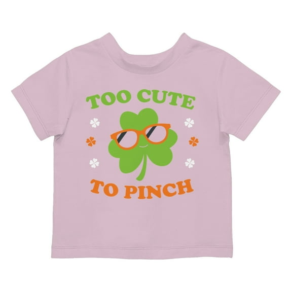 Too Cute to Pinch Fun St. Patricks Day Shamrock Design Toodler's T-shirt