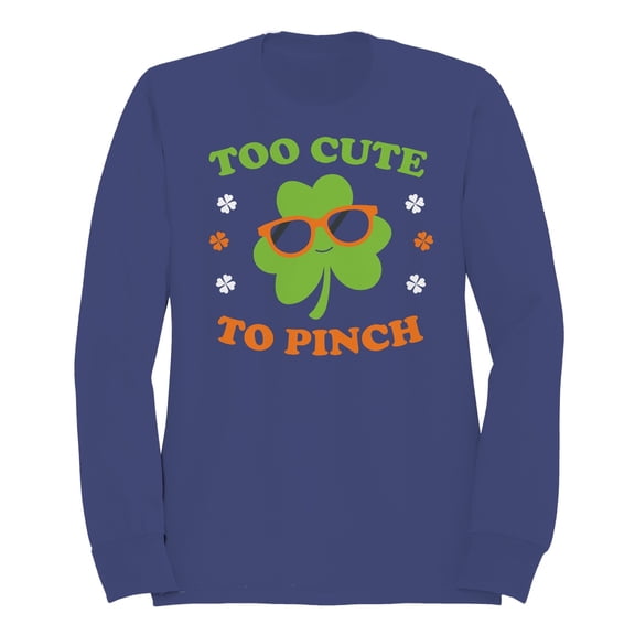 Too Cute to Pinch Fun St. Patricks Day Shamrock Design Women's Sweatshirt