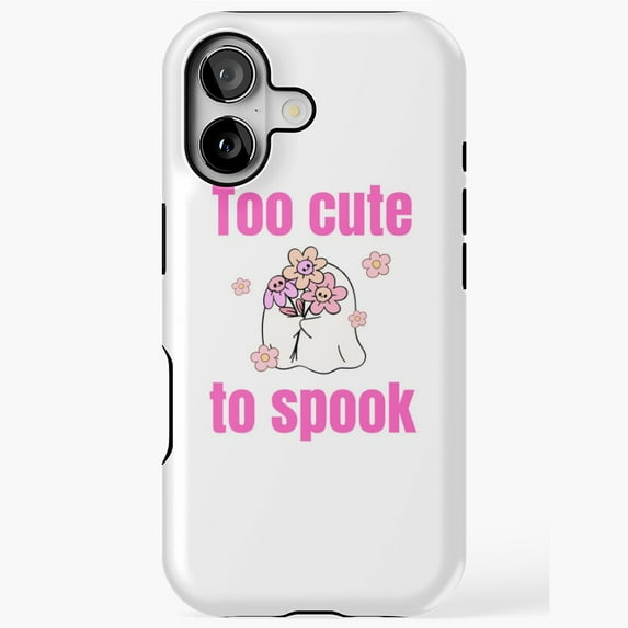 Too Cute to Spook Ghost Flowers Universal Phone Case for iPhone 11–17 Pro Max