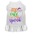 thumbnail image 1 of Pet Dog  Cat Dress Screen Printed, "Too Cute To Spook - Girly Ghost", 1 of 10