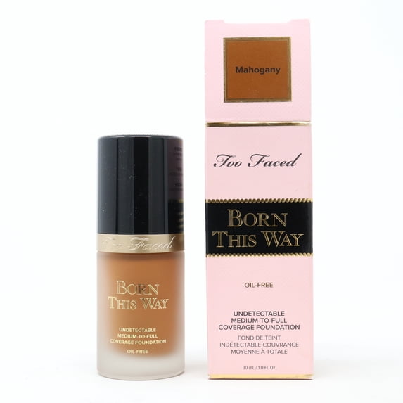 Too Faced Born This Way Oil-Free Foundation 'Mahogany' 1.0oz/30ml New In Box