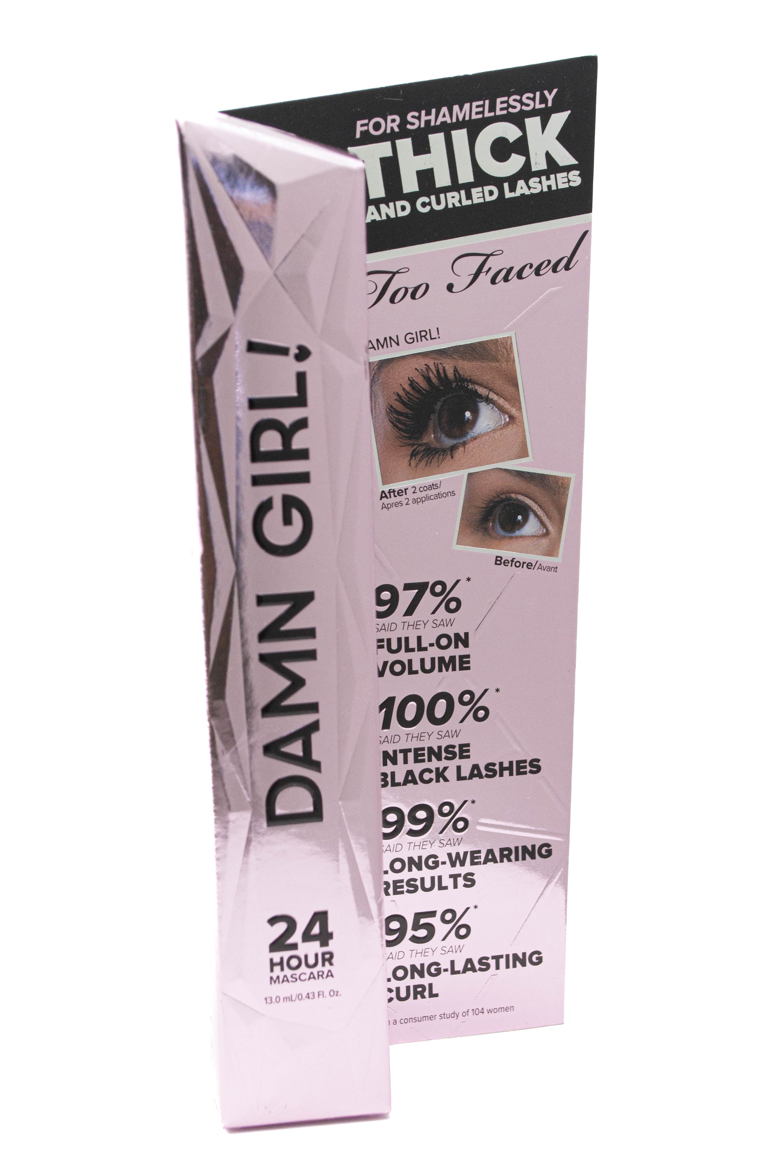 Too Faced Damn Girl! 24 Hour Mascara Black 0.43oz/13ml New With Box
