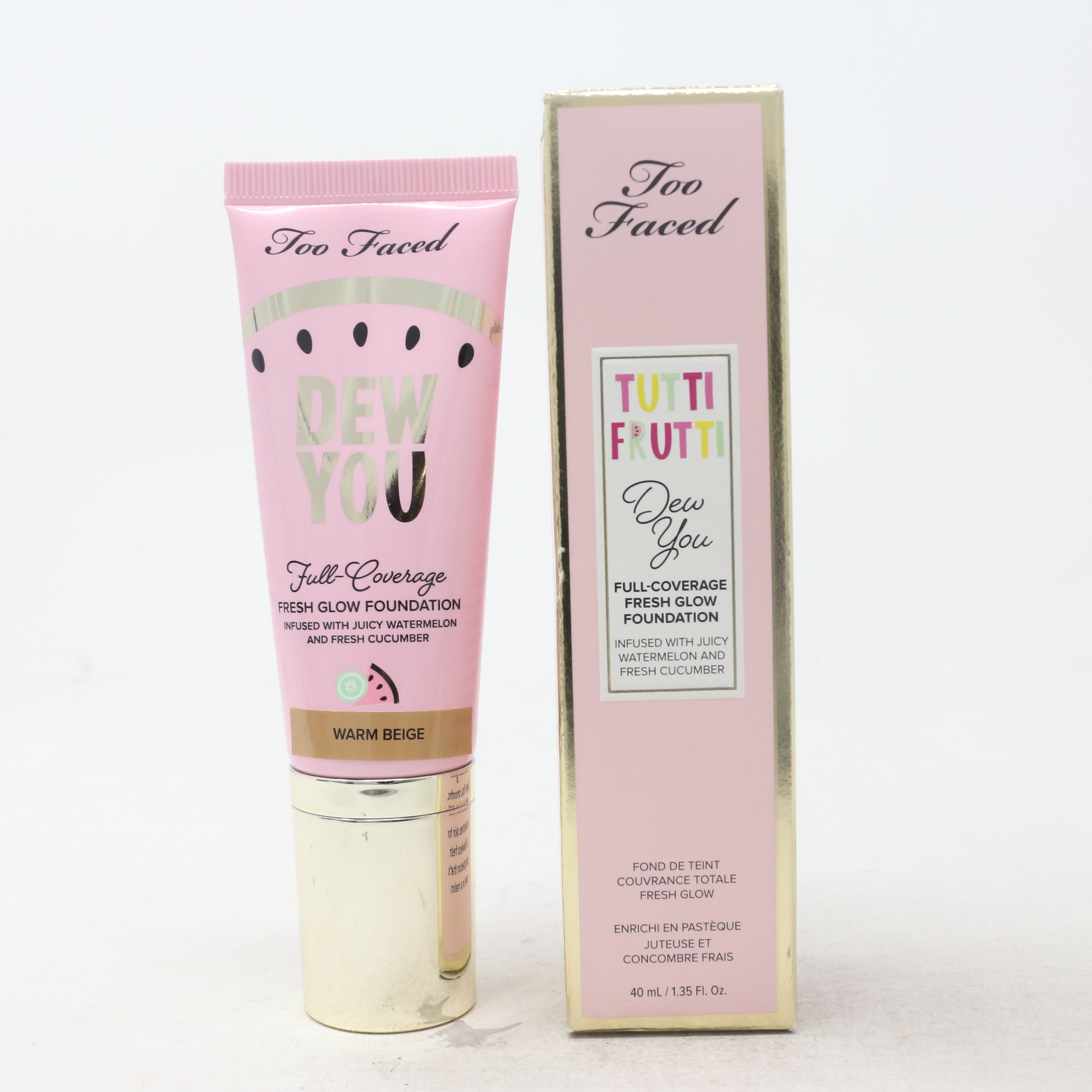 トゥーフェイス デューユーファンデーション ウォームベージュ 40 ml Too Faced Dew You Foundation Warm Beige 40 ml Too Faced Dew You Fresh Glow Foundation - Warm Beige - Walmart.com