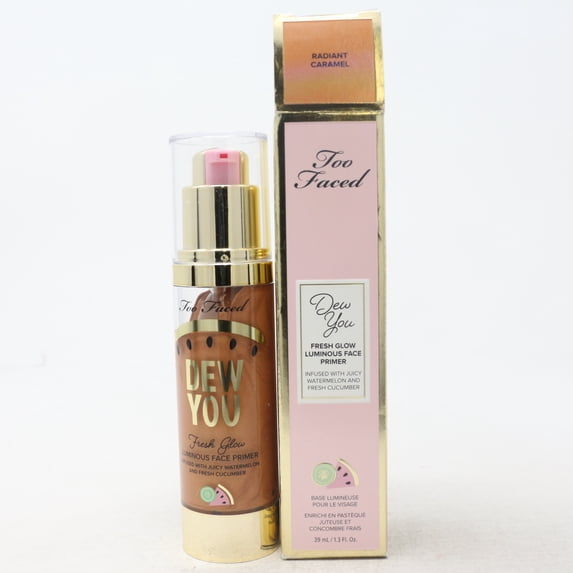 Too Faced Dew You Luminous Face Primer Radiant Caramel 1.3oz/39mll New With Box