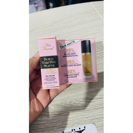 Too Faced, Foundation Born This Way Matte, Warm Sand, 0.17oz/5ml