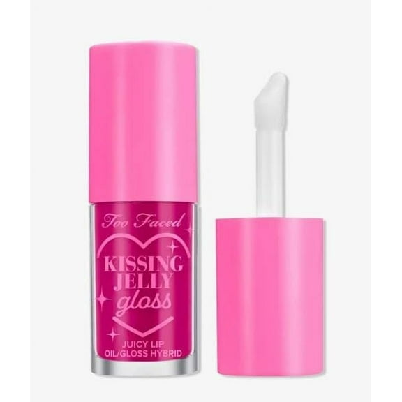 Too Faced Kissing Jelly Hydrating Lip Oil Gloss - 4.5 mL / 0.15 Fl oz Raspberry
