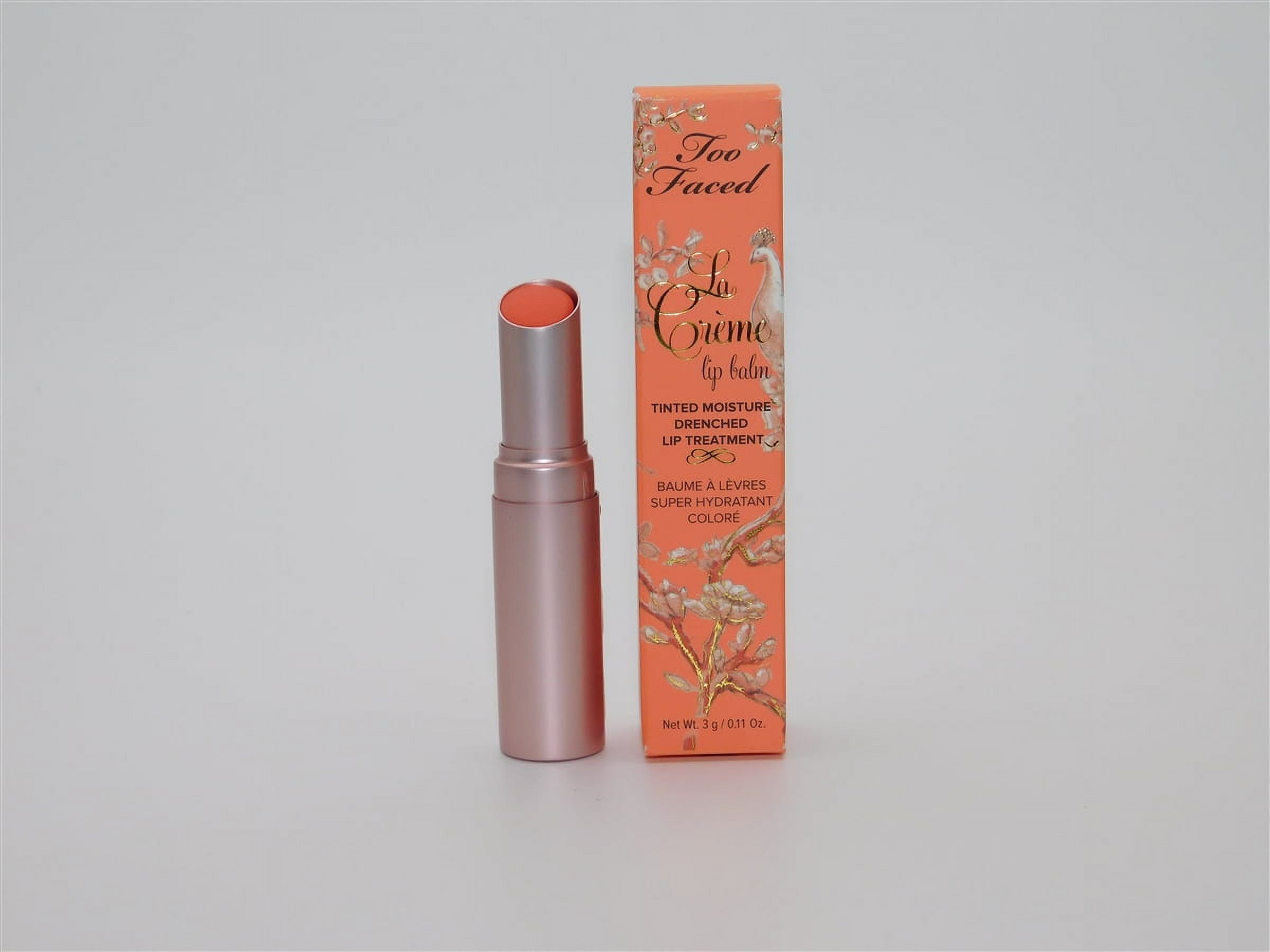 Too Faced La Creme Tinted Moisture Lip Balm Peachy Keen .11 Oz