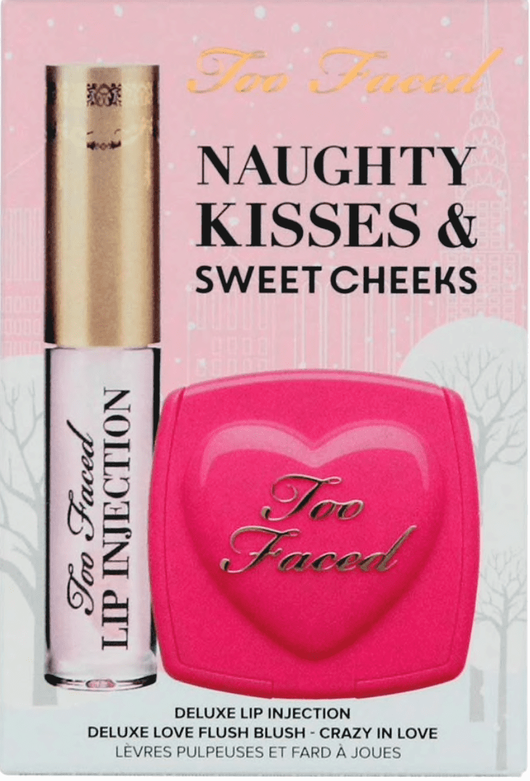 Too Faced Naughty Kisses & Sweet Cheeks 2-Piece Set with Lip Injection & Blush in Crazy in Love