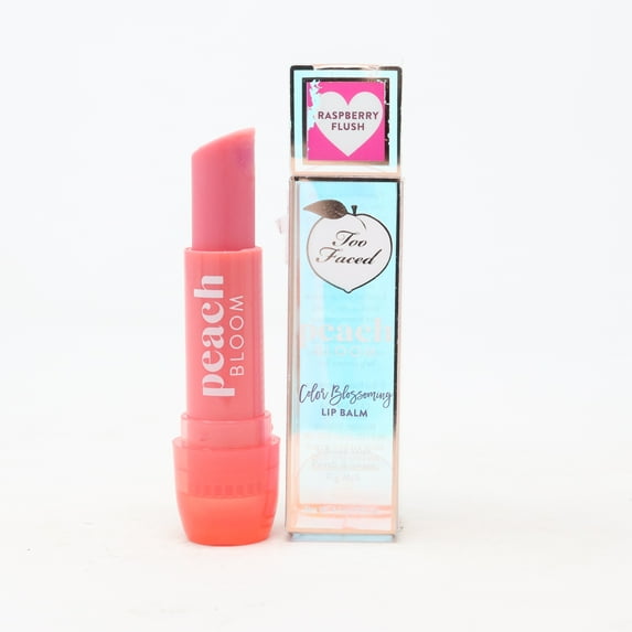 Too Faced Peach Bloom Color Blooming Lip Balm 0.15oz Raspberry Flush New