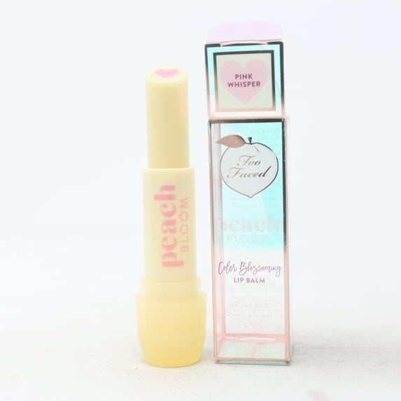 Too Faced Peach Bloom Color Blossoming Lip Balm 0.15oz Pink Whisper New With Box