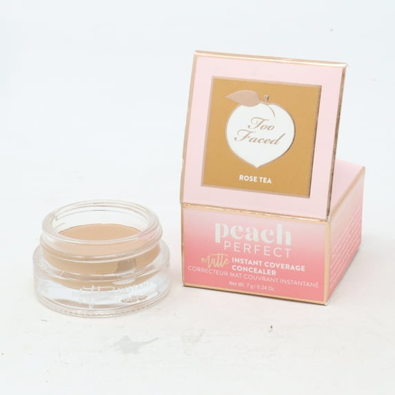 Too Faced Peach Perfect Matte Instant Coverage Concealer 0.24oz Rose Tea New