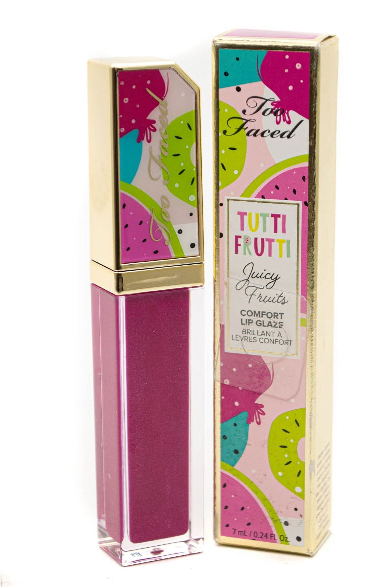 Too Faced TUTTI FRUITTI Juicy Fruits Comfort Lip Glaze, Fruit Punch .24
