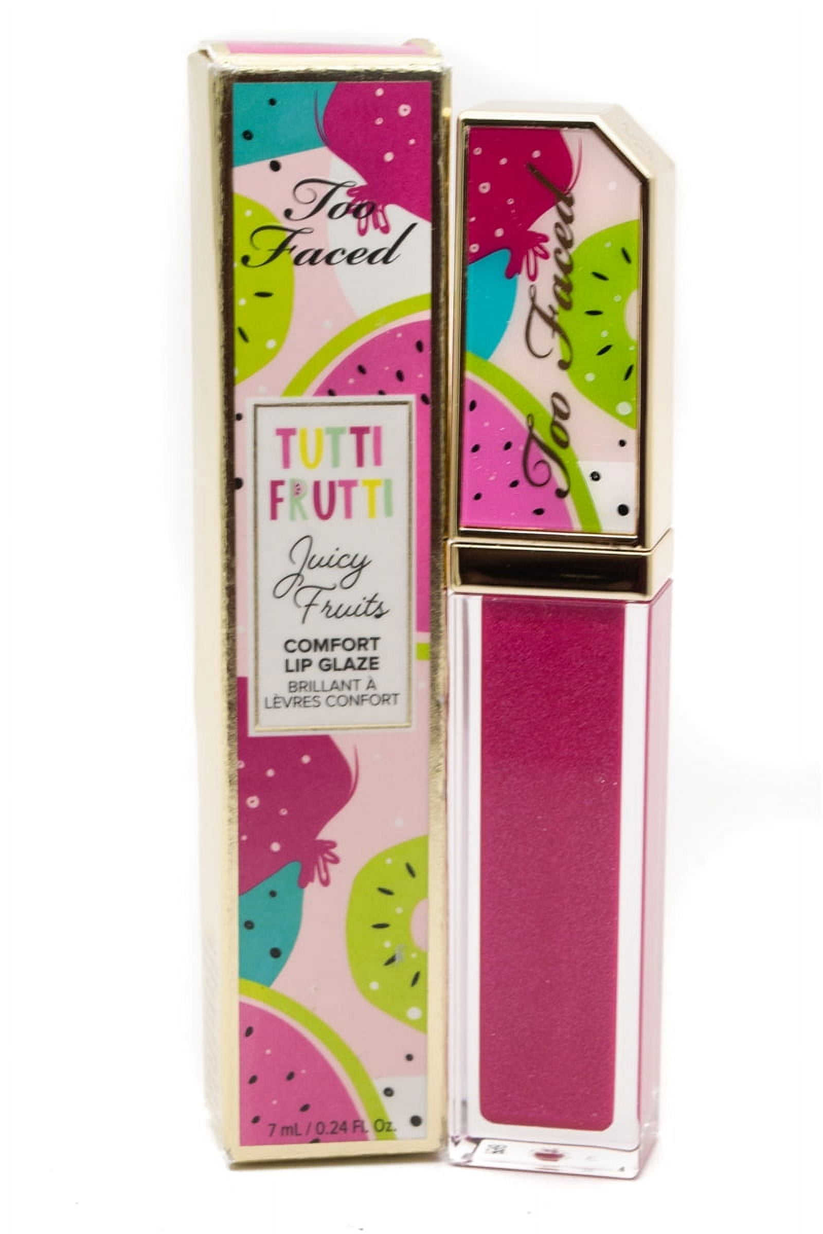 Too Faced TUTTI FRUITTI Juicy Fruits Comfort Lip Glaze, Totally Smashed  .24 fl oz
