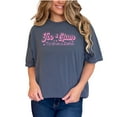 thumbnail image 1 of Too Glam to Give a Damn, Pink Text Girl Quote, Sassy Girls Merch, Denim Comfort Colors T-Shirt, Small, 1 of 1