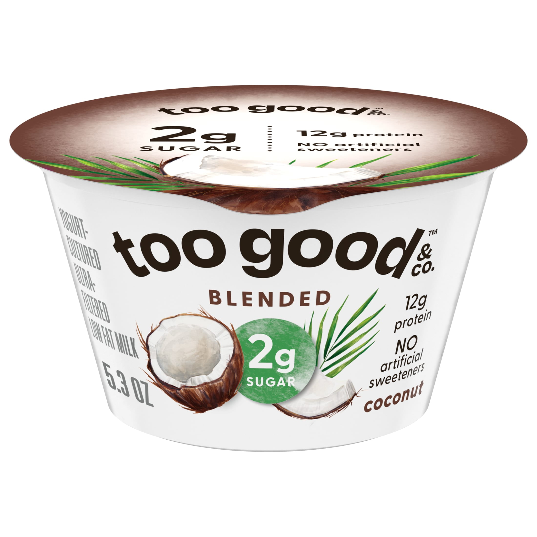 Too Good & Co. Blended Coconut Yogurt-Cultured Ultra-Filtered Low Fat Milk Product Cup, 5.3 oz