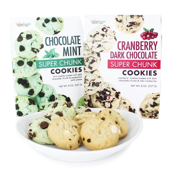 Too Good Gourmet Holiday Super Chunk Cookies-Cranberry Dark Chocolate and Chocolate Mint