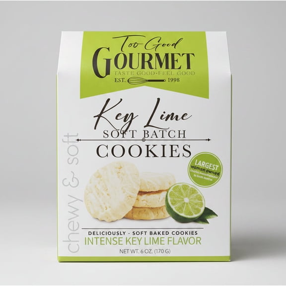 Too Good Gourmet Key Lime Soft Batch Cookies Chewy & Soft Intense Key Lime Flavor 6 Oz.