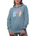 thumbnail image 1 of Too Hip to Hop with a Bunny Wearing Eyeglasses, Easter Sunday Art Favor or Merch Gift, Light Blue Hooded Sweatshirt or Hoodie, 2XL, 1 of 5
