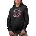 thumbnail image 1 of Too Hot for You, Don't Care, Ew, No Thanks, 90s Heart Candies & Girl Quote Merch, Black Hooded Sweatshirt or Hoodie, XL, 1 of 5
